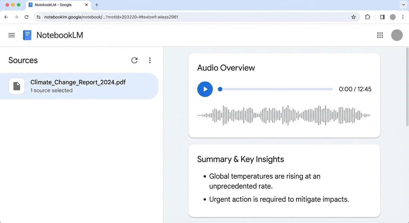 NotebookLM and AI content tools