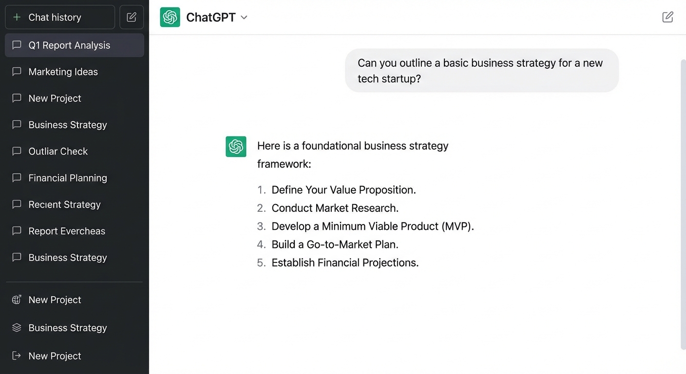 ChatGPT conversation interface